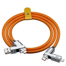 BinBoom MFi Certified 4 In 1 Data Cable USB To IOS Cable For 14 13 12 11 USB C To Type C Cable Fast Charging For 15/15Plus/15Pro/15 Pro Max High Speed Data Sync 65W USB-A To Type C Cable Compatible With Galaxy S24 23 Ultra S22 S21 For Honor Nan