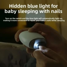 RAF Electric Baby Nail Trimmer, Baby Supplies, Children's Nail Care Tool Set, Easy To Trim Nails, Newborn Accessories, Portable Electric Nail Clipper, Nail File, USB Rechargeable, 3 Adjustable Speeds, LED Light, Automatic Nail Grinder, Goodbye Flying Nails, Valentine's Day And Christmas Holiday Gift - Multicolor - View 4