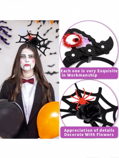 Halloween Party Haarband Maskenball lustiges Haarschmuckstück Spinnen Haarband, Haarreif, Haarreifen, Horror