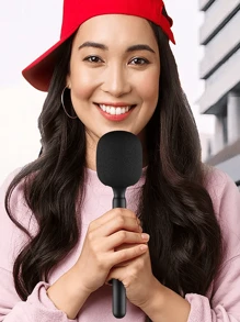 Durable ABS Wireless Microphone Stand, Portable Handheld Stand With Kickstand, Sturdy Construction, Microphone Stand, Wireless Microphone For Mobile Phones,Micro Sans Fil,Micro Cravate,Microphone,Telephone Portable,Kpop,Microphone,Bras De Micro,Microphone,Micro Sans Fil,Bonnette Micro