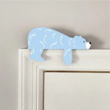 1件装木质森林主题儿童房装饰品，波西米亚风木质墙饰，荒野睡熊，森林主题装饰，适用于教室、卧室、儿童房、书架、房门装饰，家庭圣诞礼物，理想的乔迁礼物 - 小號 - 查看 12