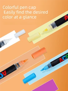 120/84/72/60/48/36/24/12 Farben Acrylstifte, Markerstift Set, langanhaltend, lichtbeständig, perfekt für Künstlermalerei, Illustrationen, handwerkliche Kunst, Schulanfang Saison für Malbücher und andere DIY-Projekte, geeignet für Papier, Stoff, Holz, Steine, Plastik, Glas, Keramik, Kürbisse etc., Acrylfarb-Markerstifte für Studenten und Erwachsene, Geschenkidee zu Thanksgiving, Halloween, Weihnachten