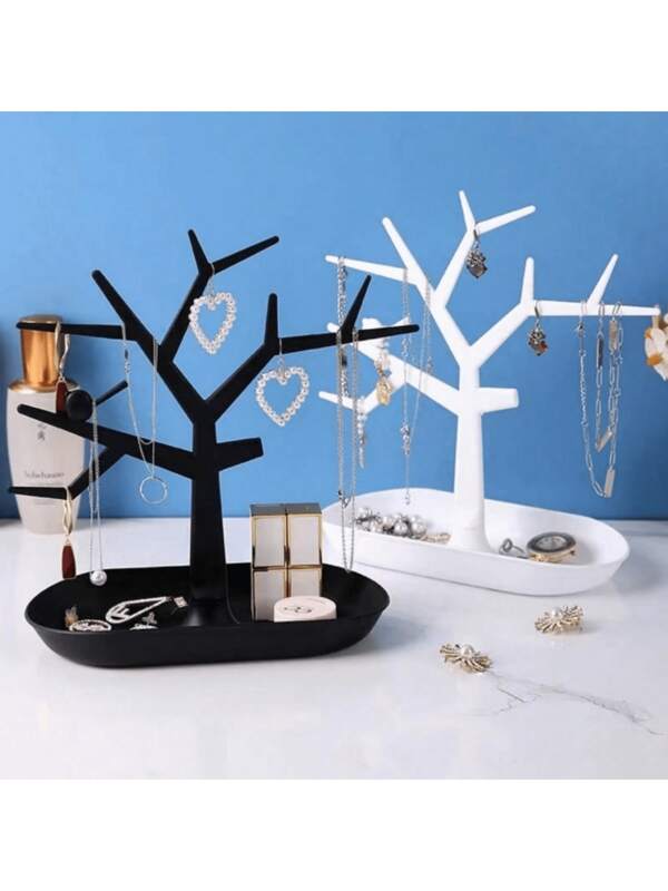 1 pièce Présentoir créatif en forme de branche d'arbre pour bijoux, support pour boucles d'oreilles et bagues. Rangement d'accessoires, rayures minimales inévitables. Organisateur de rangement pour femmes, essentiels de voyage, retour à l'école, dortoir