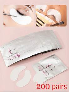 200/100/50/25/10对睫毛延长凝胶贴片套装，天然水凝胶，适用于美容化妆面膜套装用品眼膜垫美容工具 - 彩色 - 查看 10