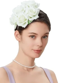 1 buc pălării Fascinator pentru femei pălării de petrecere de ceai Kentucky Rose flori Fascinators Derby pălărie nuntă cocktail flori pene agrafe de păr