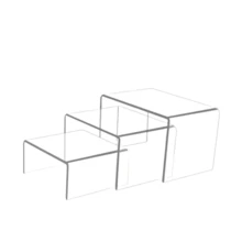 3 Pcs Acrylic Risers For Display, Acrylic Display Riser, Clear Display Stands For Shelf Dessert Cupcake Candy Food Tabletop Collectibles Product Bar Action Figure Jewelry Showcase - Clear - View 10