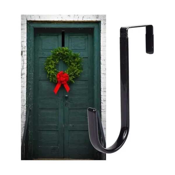 1 pezzo Gancio senza chiodi impermeabile per ghirlanda natalizia, gancio senza cuciture da appendere sulla porta, decorazione natalizia per la casa, decorazione per la stanza in inverno