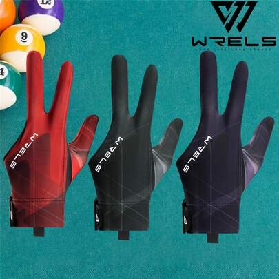  1pc WRELS Left/Right Hand Lightweight Breathable Non-Slip Wear-Resistant Professional Billiard/Snooker Glove, Three-Finger Design, Fingerless, Suitable For Snooker And Billiards - Non-Slip Grip, One Size, Sports Glove