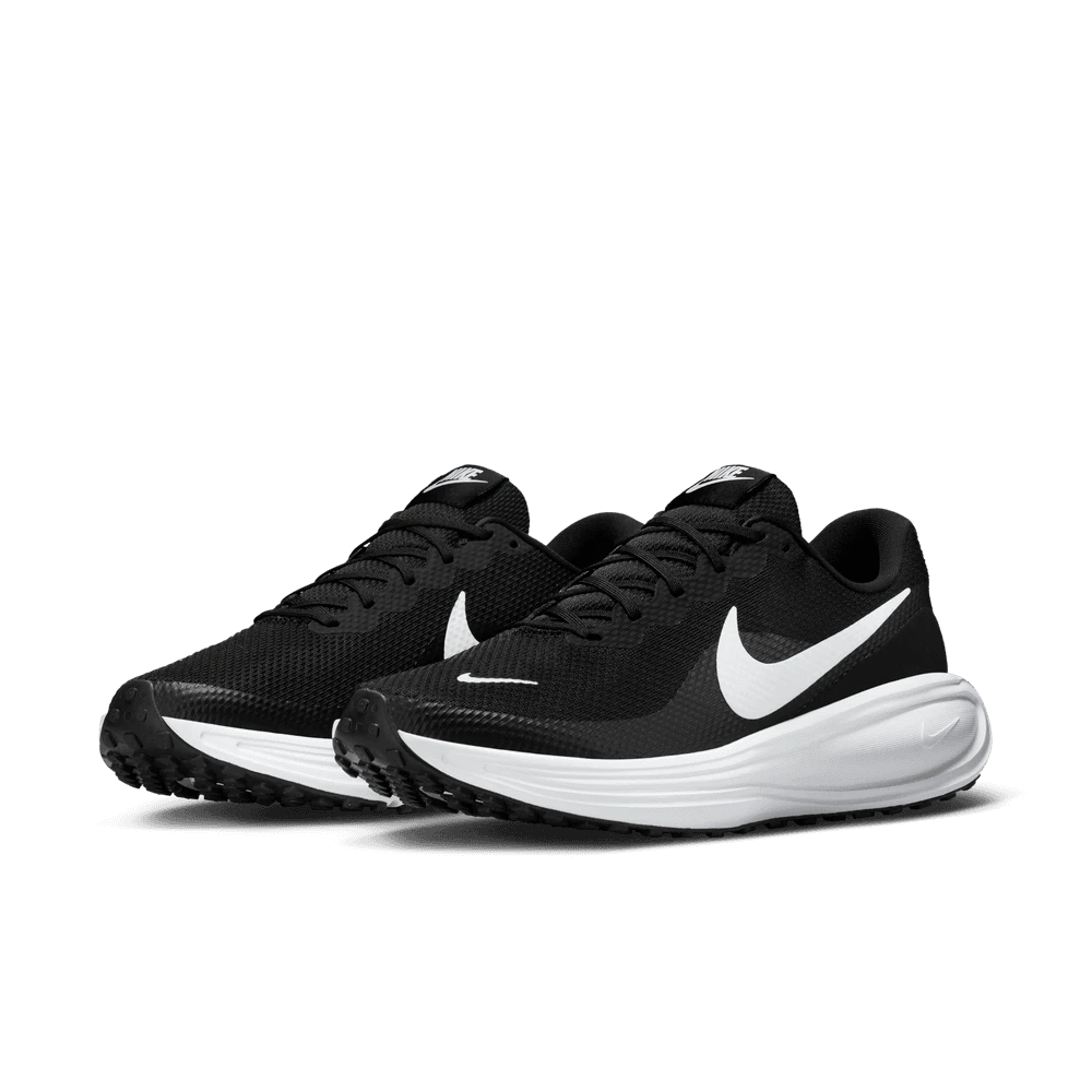 Giày chạy bộ thường ngày cổ thấp Nike Revolution 8 thời trang và thoải mái vải lưới chống mài mòn thoáng khí hấp thụ sốc dành cho nam màu đen và trắng HJ9198-003 - Đen và trắng - Xem 1