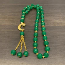 Neues grenzüberschreitendes 33-Sterne- und Mond-Tasbih-Armband mit muslimischen Gebetsperlen