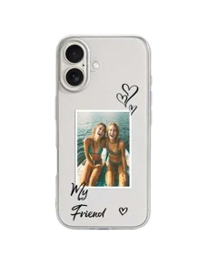 coque de téléphone personnalisée avec cadre photo pour famille/ami/couple, compatible avec iPhone 11 Pro/13 Pro/15 Pro Max, S24 Ultra et autres téléphones Android. Cadeau idéal pour petit ami, petite amie, famille, ami, couple, couple avec animaux. Idéal pour un anniversaire, une remise de diplôme, un mariage ou un bal de promo.