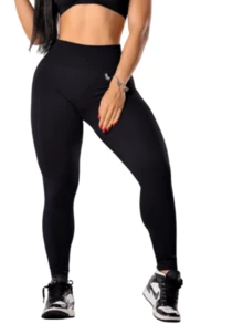 LUPO Gym Leggings For Women, High Capacity Workout, Butt Lift - 黑色 - 查看 3