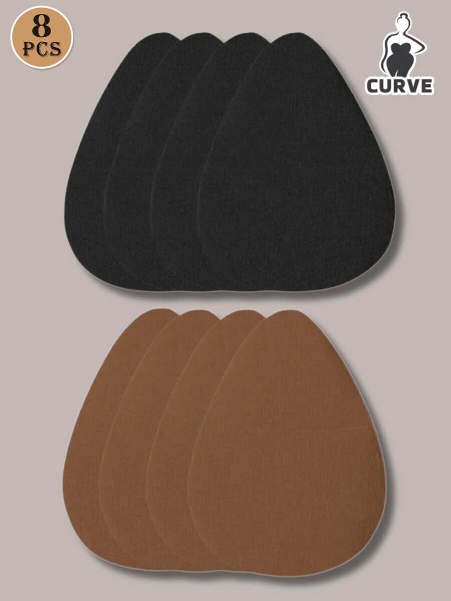 Invisible Latex Adhesive Strapless Bra, Beige/Brown/Black Suitable For B-E Cup Big Chest