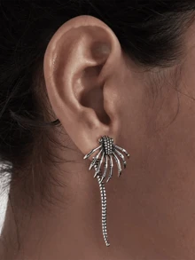 1PC Alien Facehugger Earrings For Men Women Stainless Steel Retro Gothic Punk Xenomorph Insect Stud Earring Biker Party Jewelry Gift