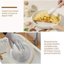 18 Piezas Juego de Sartenes, Bateria de Cocina, Sartenes Antiadherentes con Tapa de Cristal, Ollas de Cocina para Placas de Inducción y Gas, Sartenes Minimalistas (Beige) - Beis - Ver 5