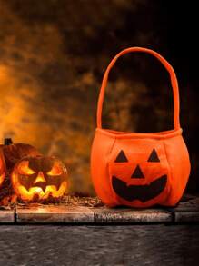 1/3/5/10 Stücke Halloween Kürbis Taschen, handgehaltene Vliesstoff Taschen für Süßigkeiten, Halloween Party Zubehör, Make-up und Kleidung Accessoires