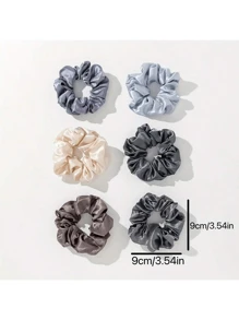 12 Stück blaue Satin Scrunchies Haargummis, 2025 neue Haraccessoires, elegante Haargummis für den Pferdeschwanz, vielseitig geeignet für alle Haartypen, für den Alltag & Reisen, Geschenk für Freunde, Hochzeitssaison, Scrunchie Haargummis