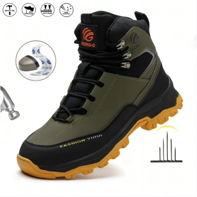 Botas Calazado de Seguridad Industrial Para Hombre Casual Industrial Botas Seguridad Zapatos