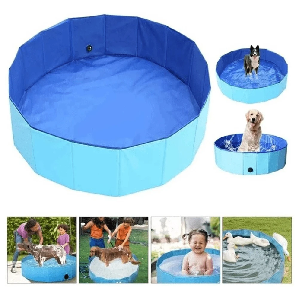 Banheira Piscina Para Cães Pet Em Pvc Antideslizante 80 x 20 cm 100 litros