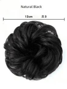 1 件装合成发圈，女士和女孩适用的弹性波浪发髻，蓬松卷发的发饰，发球，发圈，发饰，马尾辫夹，发圈，发胶 - 彩色 - 查看 2