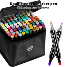 Lislark 80 Colored Marker Set, Colouring Pens, Marker Set For Adults Artists, Double Tip Art Pens For Drawing, Sketching, Anime And Manga With Carrying Case - Multicolor - View 6