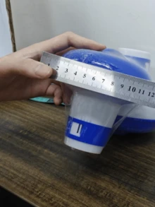 夏季泳池漂浮装置，家庭及酒店泳池漂浮水泡腾片漂浮装置，尺寸略小，请参考实际尺寸图片仔细订购，谢谢您的理解。 - 藍色 - 查看 9