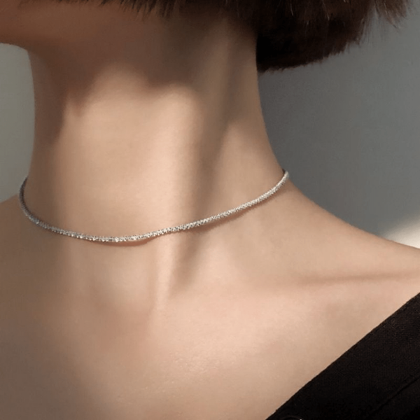 1pc Newly Glitter Starry Sky Necklace Chain, Popular In Europe And America