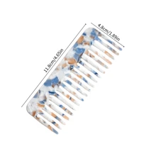 1 pièce Peigne démêlant à larges dents en plastique acétate, massage du cuir chevelu, portable, doux pour les cheveux, cadeau pour femme, kit de coiffure, kit d'outils pour cheveux, fournitures scolaires, accessoires pour cheveux