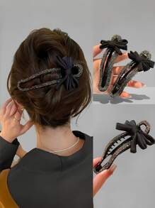 1 Peça Presilha de Cabelo de Flor de Pelúcia de Alta Qualidade para Mulheres, Grampo de Cabelo para Penteado, Grampo de Cabelo Grande, Alternativa a Grampos de Cabelo Tipo Garra, Presilhas de Cabelo