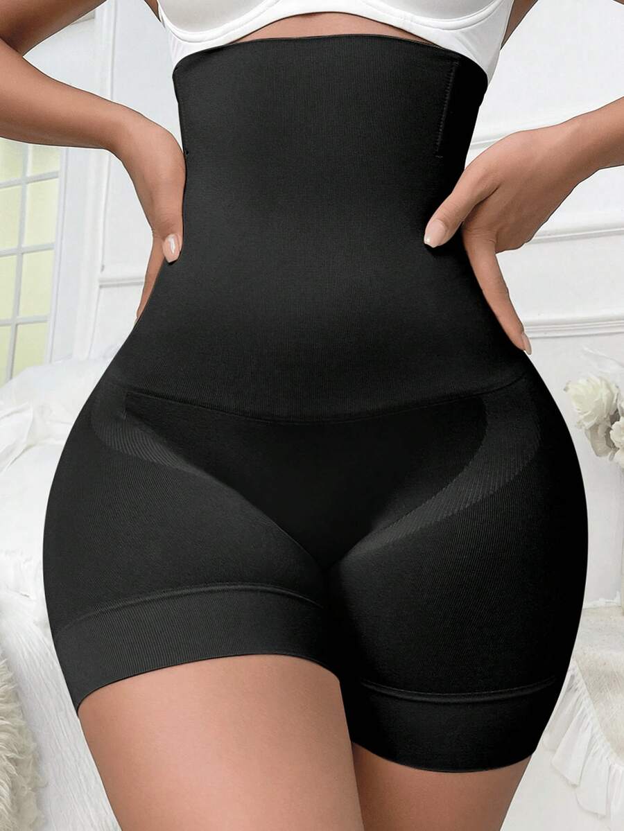 Short Bermuda Shaper Slimming Belt High Waist Compression Shapewear Slimming Hides Belly Reduces Measurements Plus - 黑色 - 查看 1