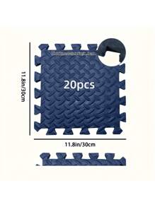 20 piezas de alfombrillas de espuma EVA entrelazables - 30cm x 30cm Antideslizantes, baldosas impermeables y emboziables para uso en el hogar, gimnasio, pilates, yoga y habitaciones de juego - Duraderas y plegables