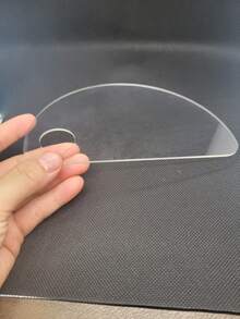 1/2/5件装亚克力化妆调色盘，透明带孔亚克力调色盘，化妆调色盘 - 無色 - 查看 2