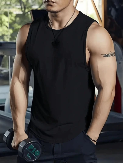 1pc Men's Comfortable Casual Sports Singlet, Fitness & Jogging Tank Top, Gift Idea