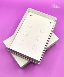 50 White Paper Jewelry Box With Cradle - 8cm X 12cm X 3cm - White - View 2