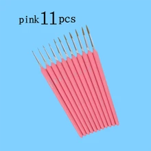 11 pièces Ensemble de pinceaux de détail fin : style mini à pointe fine, convient pour l'aquarelle, la peinture à l'huile, la peinture acrylique, la peinture faciale et des ongles, le dessin de modèle proportionnel, facile à contrôler les fines opérations telles que le crochetage, les traits, les dessins au trait, etc., pour les fournitures scolaires, la rentrée scolaire