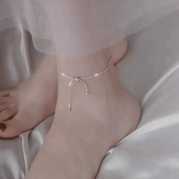 1pc Adjustable Silver Minimalist Anklet, Hypoallergenic Women's Jewelry Accessory, Suitable As A Gift