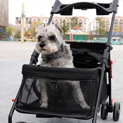 1pc Lightweight And Foldable Outdoor Pet Cart, Pet Cat And Dog Cart, Pet Handcart Dog Stroller Cat Stroller Pet Stroller Dog Strollers For Dogs