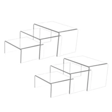 3 Pcs Acrylic Risers For Display, Acrylic Display Riser, Clear Display Stands For Shelf Dessert Cupcake Candy Food Tabletop Collectibles Product Bar Action Figure Jewelry Showcase - Clear - View 9