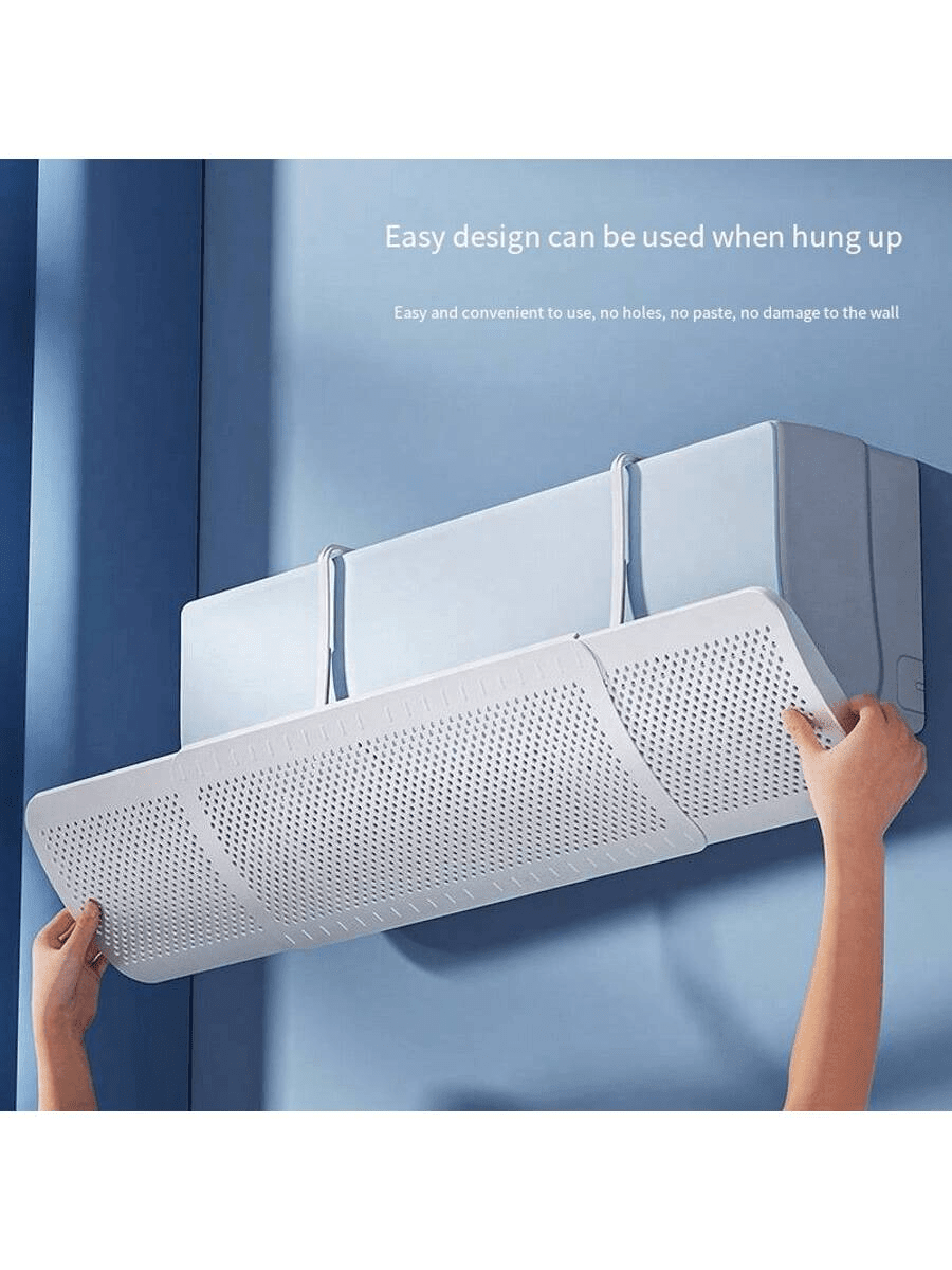 1 pièce Déflecteur d'air de climatiseur télescopique 3 en 1. Couvre de climatiseur suspendu ménager, déflecteur anti-soufflage d'air direct, déflecteur universel intelligent anti-soufflage d'air direct pour bébé et mère, déflecteur de climatiseur réglable, déflecteur d'air, déflecteur d'air froid, dispositif de purification