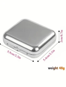 1个迷你金属便携式烟灰缸，户外口袋烟灰缸，创意车载香烟配件[随机尺寸] - 銀色 - 查看 7