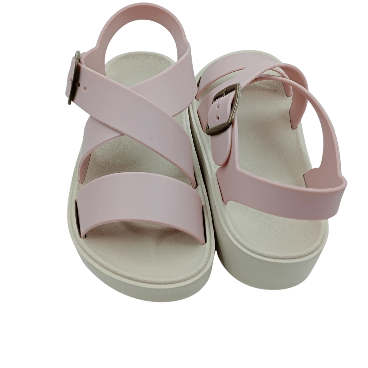 Huarache Plataforma Chunky Colores Dama Contactel, Comodo, Ligero - Rosa - Ver 1