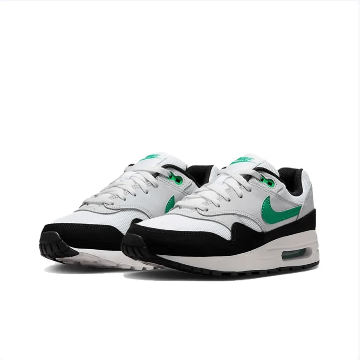 Nike 女款 Air Max 1 (GS) 新款缓震舒适休闲运动跑步鞋 DZ3307-108 - 黑灰色 - 查看 1
