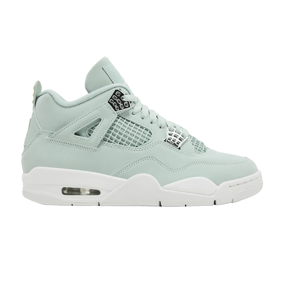 Nike Air Jordan Womens Air Jordan 4 Retro 'Abundance / Seafoam' (Women's Sizes) Seafoam/Sail/Metallic Silver HV0823-003 Spring New - 綠色 - 查看 1