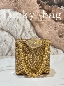 1 geantă de mână de lux cu strasuri strălucitoare pentru femei, geantă mini cu cristale pentru femei, geantă crossbody elegantă pentru petrecere cu lanț cu strasuri, geantă de petrecere cu model imprimat, perfectă pentru petrecere, nuntă, bal, eveniment formal, poșetă elegantă pentru femei