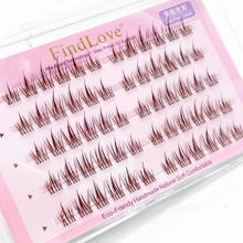 60/120 piezas Pestañas individuales con autoadhesivo tipo C, sin necesidad de pegamento, extensiones de pestañas naturales y suaves de 10-13mm, duraderas, regalo para mujeres y niñas, gran capacidad y pestañas postizas coreanas