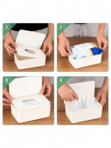 Wet Wipe Storage Box Dust-Proof Tissue Storage Box Wet Wipe Dispenser With Lid Wet Tissue Box Tissue Storage Box Tissue Dispenser - Multicolor - View 9