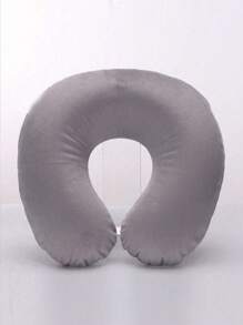 1 Almohada de viaje, Almohada de cuello, Almohada de avión, Viaje en coche, Almohada de cuello de oficina en casa, Botón a presión con funda suave, Almohada de cuello en forma de U, Almohada portátil para estudiantes y adultos, Soporta el cuello y protege la columna cervical cuando se estudia, Almohada inflable en forma de U para viajes, Almohada inflable para avión