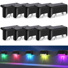 16 paquetes de luces solares para exteriores, luces decorativas impermeables para exteriores, luces solares para jardín, luces solares para vallas, luces solares para escaleras, luces LED de ambiente navideño, para escaleras, vallas, jardín, balcón, patio y senderos exteriores