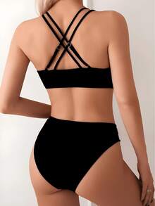 Bikini Bottom Classic Printed Bikini Bottoms Modest High Waist High Waist Thong Sunkini Wide Side Beachwear Women's Bikini Bottoms Swimsuit Sunkini.