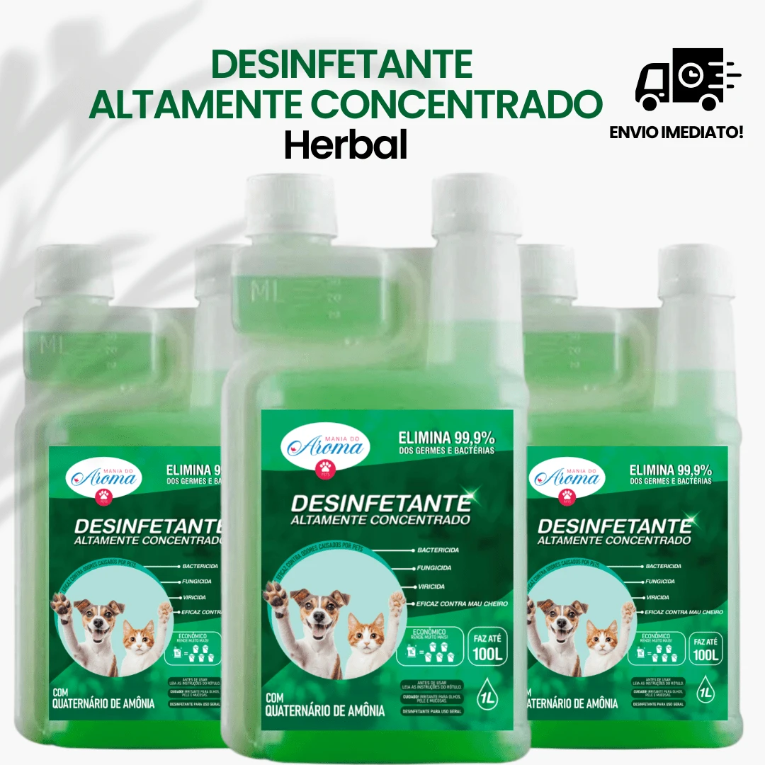 Concentrated 1 Liter – Makes Up To 200L – Cleaning, Safety And Odor Elimination Pet Herbal - Green - View 1
